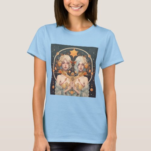 Dynamic Duo Delights Gemini Zodiac T_Shirt