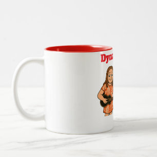 Dynamic Duo  Girl and Chihuahua playing ukes Two-Tone Coffee Mug