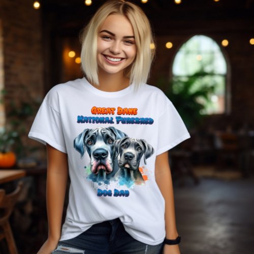 Dynamic Duo Great Dane National Purebred Dog T_Shirt