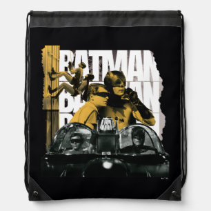 Dynamic Duo Scrapbook Photograph Drawstring Bag