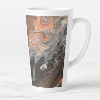 Dynamic Earth Tones and Swirls Latte Mug