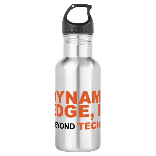 Dynamic Edge Logo Stainless Steel Water Bottle (Front)
