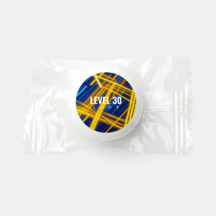 Dynamic Electric Cyan Yellow Cyberpunk Tech Lines Life Saver® Mints