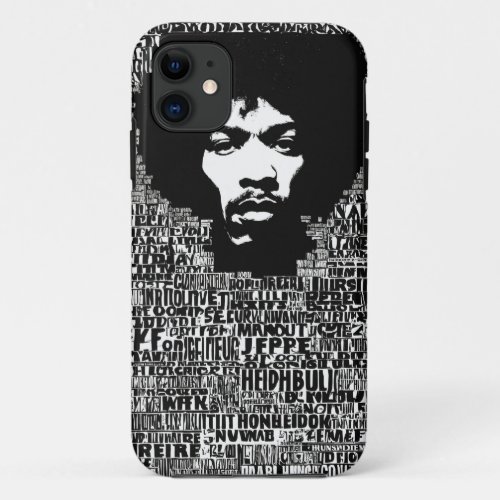 Dynamic Elegance Monochrome Typographic Symphony iPhone 11 Case