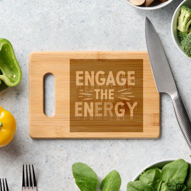  Dynamic Energy: "Engage the Energy Engraved Cutting Board (Kitchen Counter)