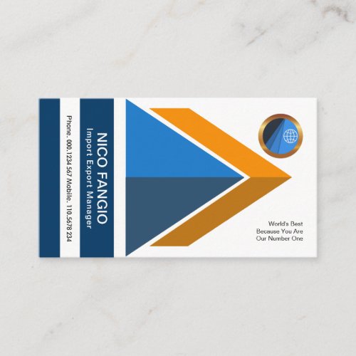 Dynamic Enterprising Lively Import Export Manager Business Card