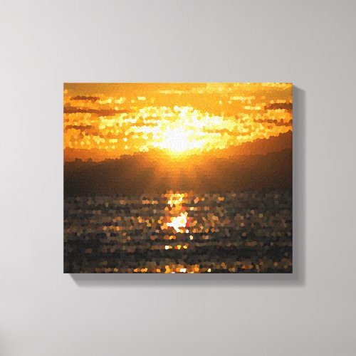 Dynamic Eye_catching Stained Glass_Effect Sunset Canvas Print