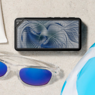Dynamic Fantasy Abstract Blue Tones Fractal Art Bluetooth Speaker