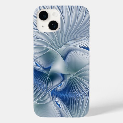 Dynamic Fantasy Abstract Blue Tones Fractal Art Case_Mate iPhone 14 Case