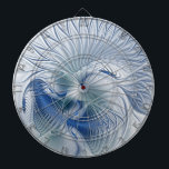 Dynamic Fantasy Abstract Blue Tones Fractal Art Dart Board<br><div class="desc">Modern,  abstract and unique fractal art with shades of blue.
Design for your dartboard and more.</div>