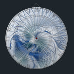 Dynamic Fantasy Abstract Blue Tones Fractal Art Dart Board<br><div class="desc">Modern,  abstract and unique fractal art with shades of blue.
Design for your dartboard and more.</div>
