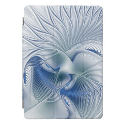 Dynamic Fantasy Abstract Blue Tones Fractal Art iPad Pro Cover