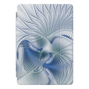 Dynamic Fantasy Abstract Blue Tones Fractal Art iPad Pro Cover
