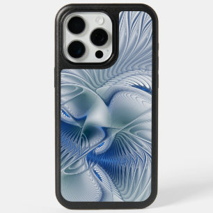 Dynamic Fantasy Abstract Blue Tones Fractal Art iPhone 15 Pro Max Case