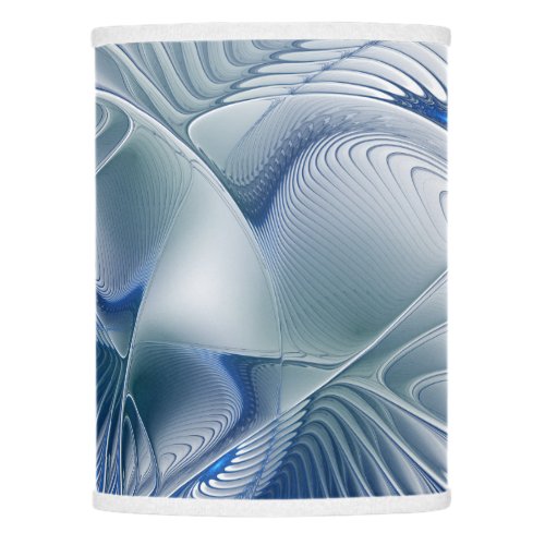 Dynamic Fantasy Abstract Blue Tones Fractal Art Lamp Shade