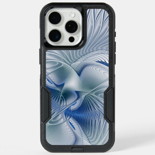 Dynamic Fantasy Abstract Blue Tones Fractal Art iPhone 15 Pro Max Case