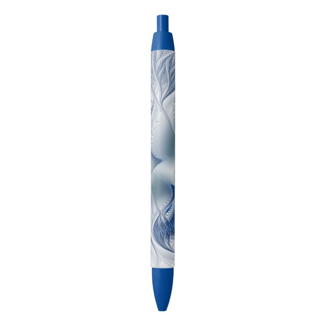 Dynamic Fantasy Abstract Blue Tones Fractal Art Pen (Front Vertical)