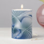 Dynamic Fantasy Abstract Blue Tones Fractal Art Pillar Candle