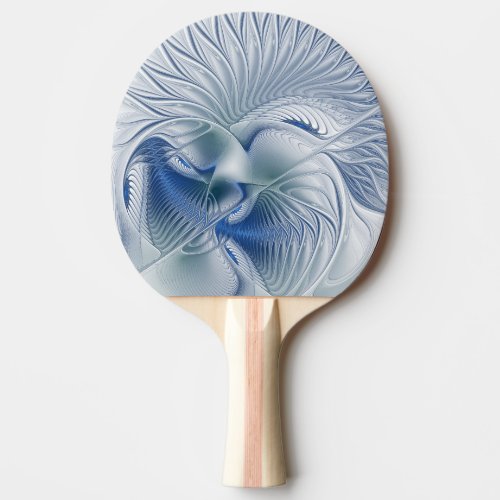 Dynamic Fantasy Abstract Blue Tones Fractal Art Ping Pong Paddle