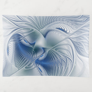 Dynamic Fantasy Abstract Blue Tones Fractal Art Trinket Tray