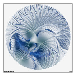 Dynamic Fantasy Abstract Blue Tones Fractal Art Wall Decal