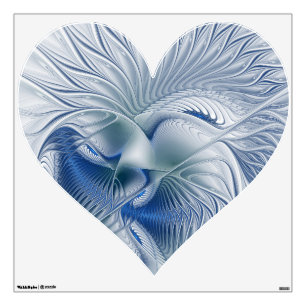 Dynamic Fantasy Abstract Blue Tones Fractal Art Wall Decal
