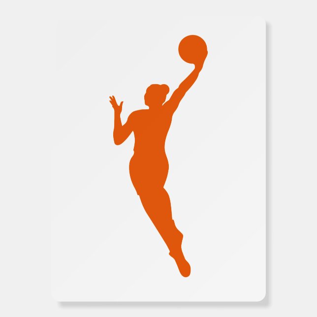 Dynamic Female Basketball Player Silhouette Design Foam Board (Front)