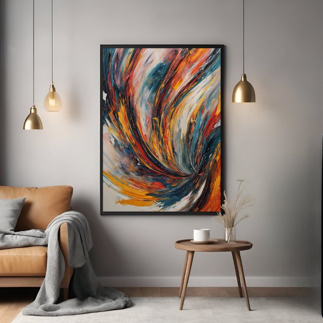 Dynamic Flame Abstract Expressionism Art Poster (Creator Uploaded)