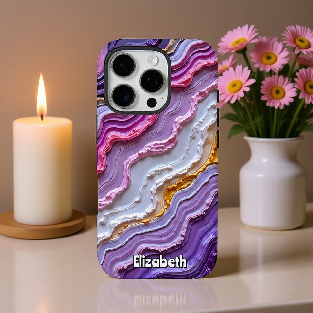 Dynamic Geode Art in Purple Hues Case-Mate iPhone Case (Creator Uploaded)