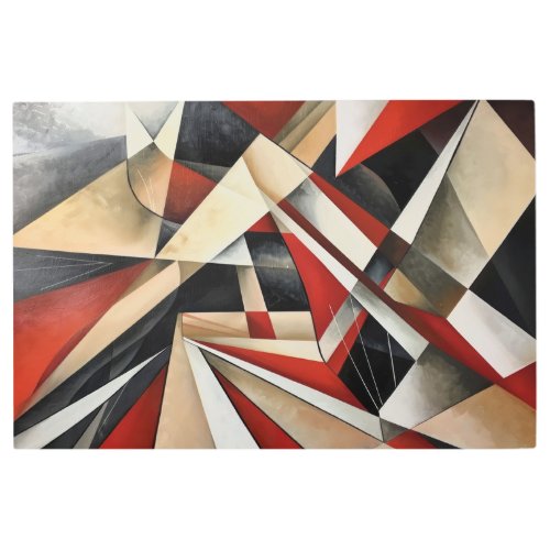 Dynamic Geometric Composition Metal Print