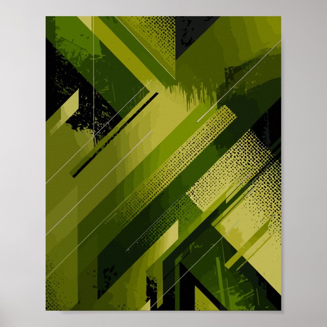 Dynamic Green Abstract Background Poster (Front)