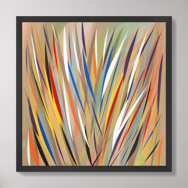 Dynamic Growth - Abstract Digital Poster (Framed Front)