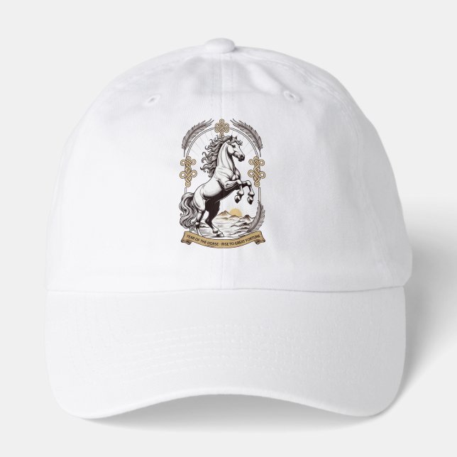 Dynamic Horse Emblem, Chinese New Year Gift Hat (Front)