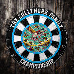 Dynamic Hunting Ducks Wall Decor Dart Board<br><div class="desc">This circular design of ducks in flight over water,  framed by a bold target,  brings the thrill of the hunt indoors. Perfect for man caves and lodges,  it adds a touch of rustic elegance to your space.</div>