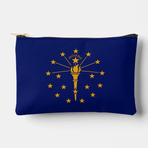 Dynamic Indiana State Flag Graphic on a Accessory Pouch