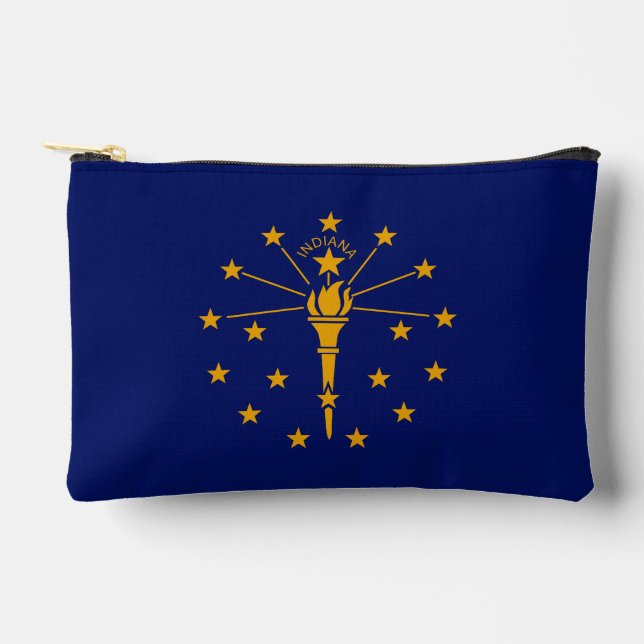 Dynamic Indiana State Flag Graphic on a Accessory Pouch (Front)