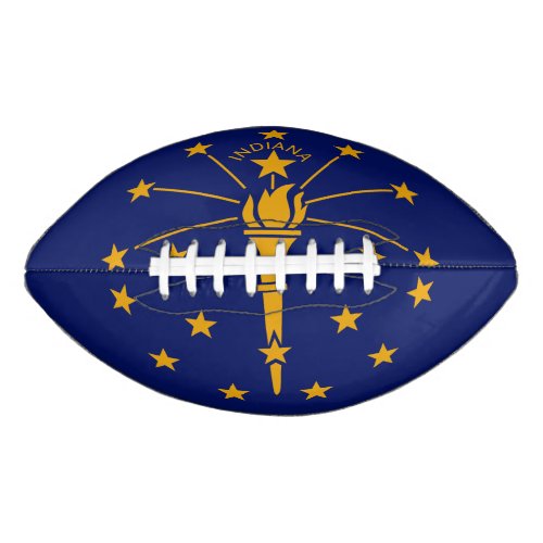Dynamic Indiana State Flag Graphic on a Football