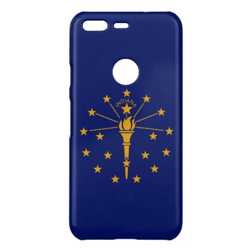 Dynamic Indiana State Flag Graphic on a Uncommon Google Pixel Case