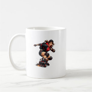 Dynamic Inline Skating Sports Design Coffee Mug