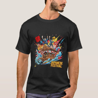 Dynamic Japanese Festival Cart Ride - Pop Anime T-Shirt