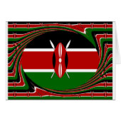 Dynamic Kenyan Flag Vector: An Energetic Design (Front Horizontal)
