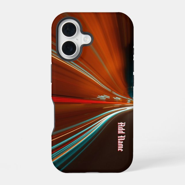 Dynamic Light Trails in Motion Iphone Case (Back)