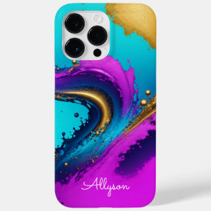 Dynamic Liquid Abstract, White Script Name, Vs 2 Case-Mate iPhone 14 Pro Max Case