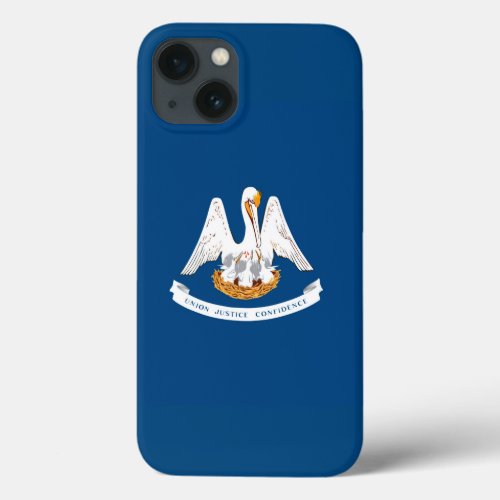 Dynamic Louisiana State Flag Graphic on a iPhone 13 Case