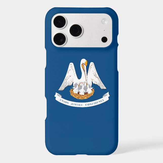 Dynamic Louisiana State Flag Graphic on a iPhone Case (Back)