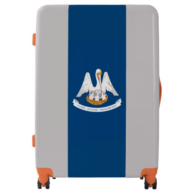 Dynamic Louisiana State Flag Graphic on a Luggage (Front)