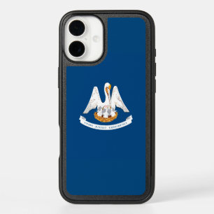 Dynamic Louisiana State Flag Graphic on a iPhone 16 Mini Case