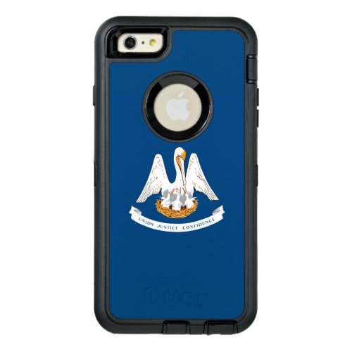 Dynamic Louisiana State Flag Graphic on a OtterBox Defender iPhone Case