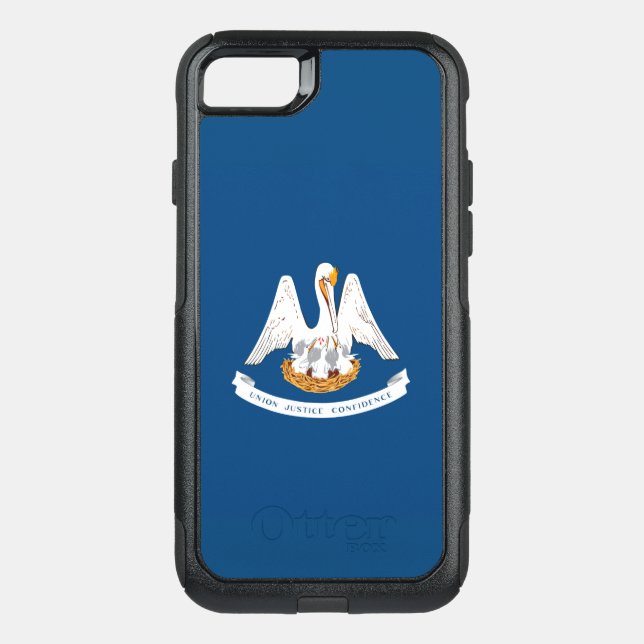 Dynamic Louisiana State Flag Graphic on a Otterbox iPhone Case (Back)