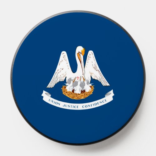 Dynamic Louisiana State Flag Graphic on a PopSocket